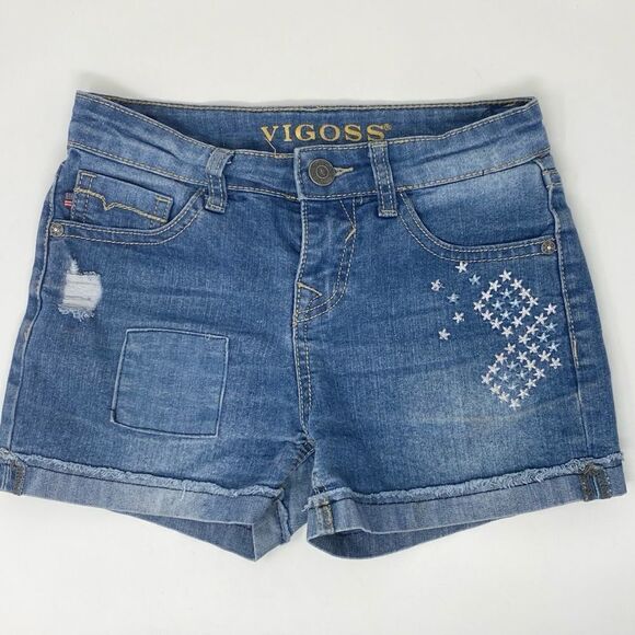 Vigoss Distressed Star Patch Shorts‎ - Picture 1 of 9